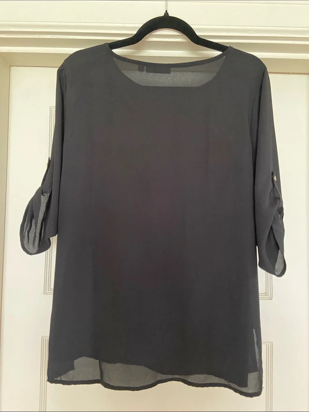 Apt. 9 Black Button-Shoulder Tunic